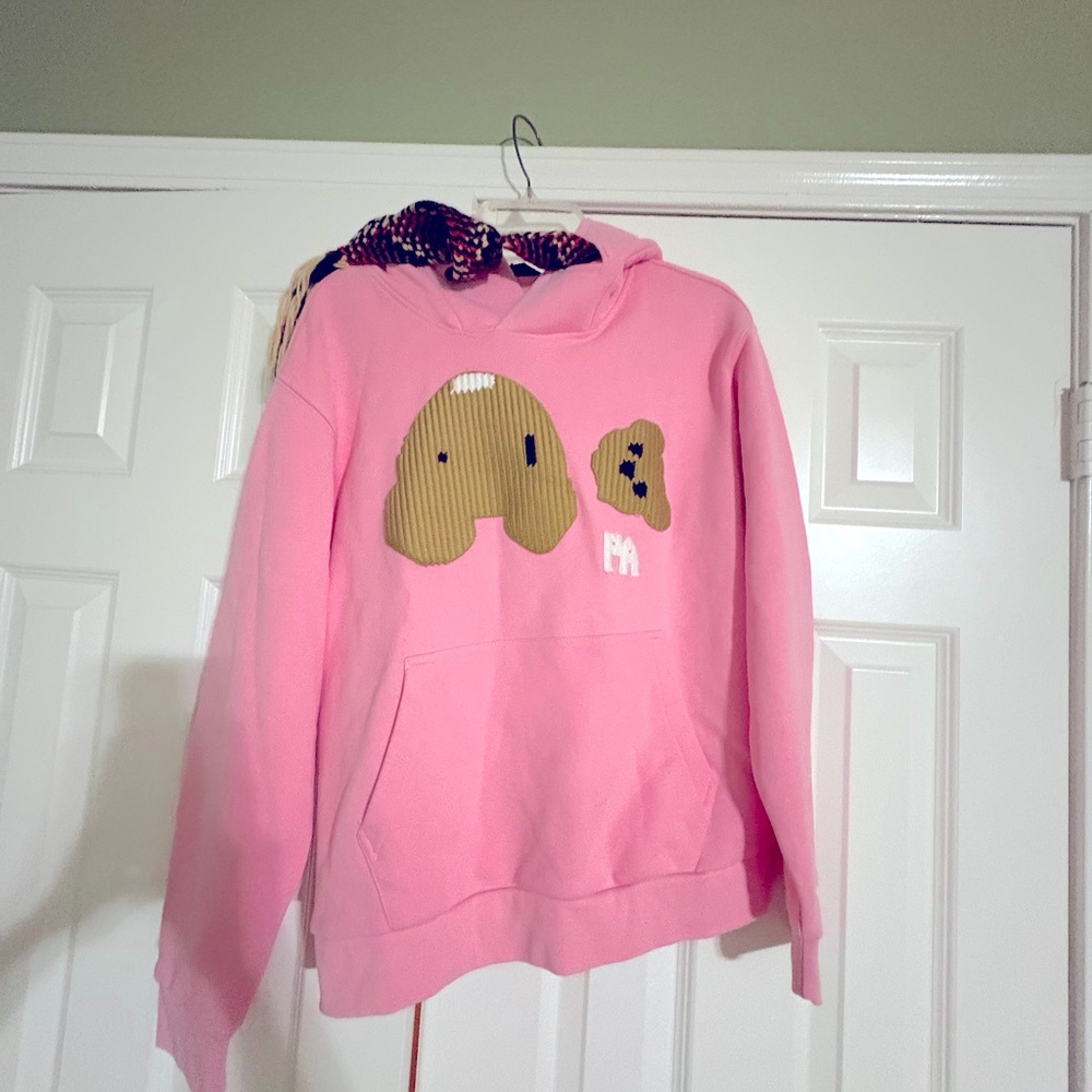Pink Palm Angels Bear Hoodie-Small